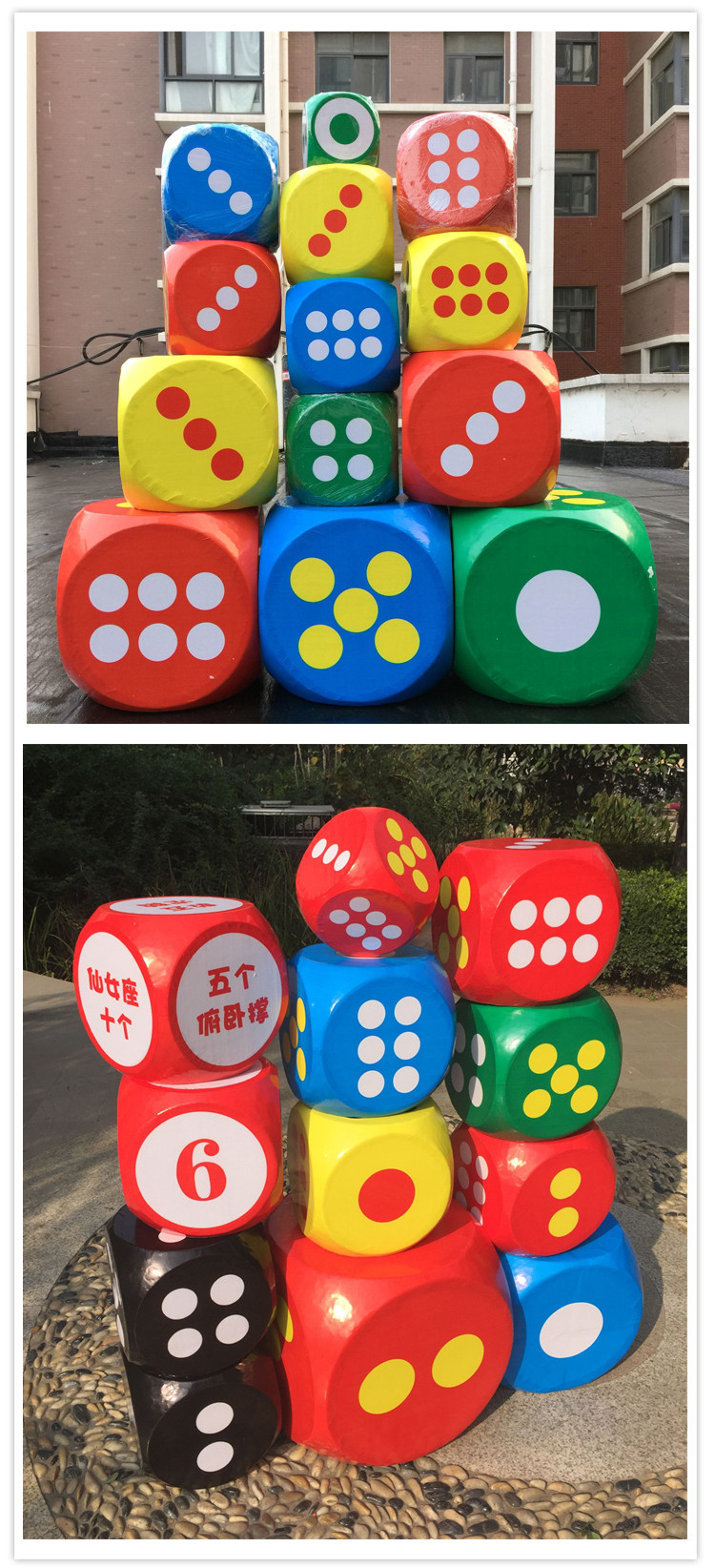 Dadi Giganti In Schiuma 3,8-8cm Per Feste – Colori Casuali, Gioco Da Tavolo, Regalo Divertente - Foto 2