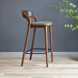 New Chinese-Style Solid Wood Bar Stool, Modern Minimalist High Stool, Vintage Black Walnut Bar Stool, Light Luxury Front Desk Bar Chair