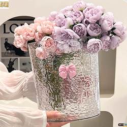 Acrylic Anti-Fall Vase Living Room Flower Arrangement Ornaments Accessible Luxury High-End Wake-Up Flower Bucket Water-Cultured Flower Arrangement Hydroponic Flower Pot
