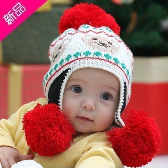 
Korean style new men's and women's children's hats baby hats bear ear protection woolen hats autumn and winter warm hats