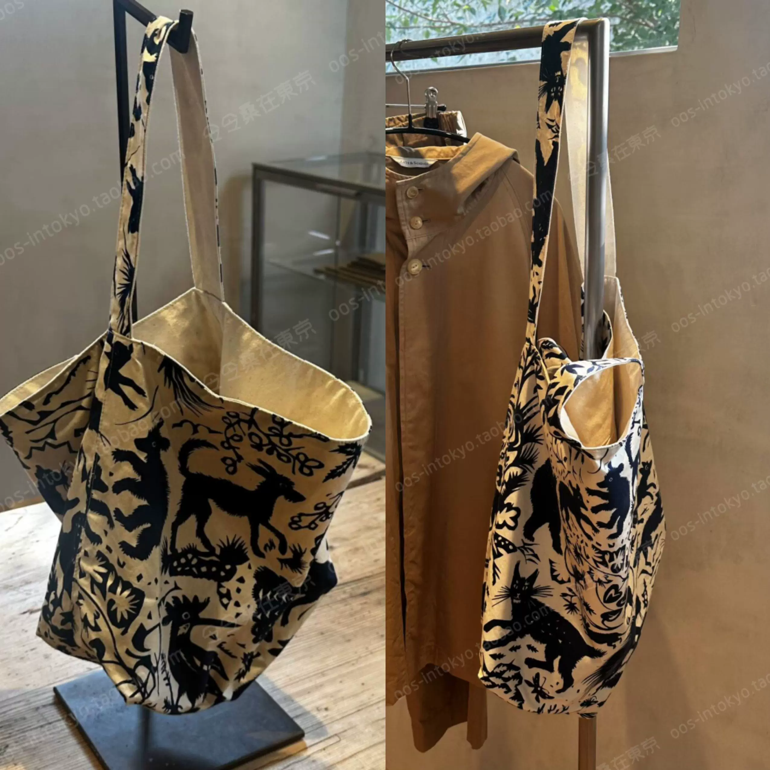 日本代购arts & science 24AW 蓝染托特包2way box tote-Taobao Singapore