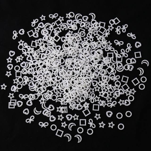 Retro cute Japanese imitation pearl bead ring spacer ring acrylic diy earrings jewelry mobile phone case pearl piece