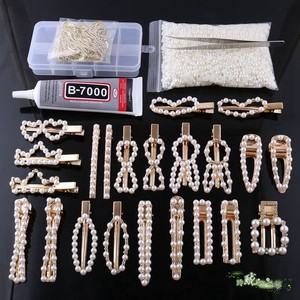 
Handmade diy side clips, hairpins, hair accessories, Internet celebrity pearl hairpins, clip material pack set