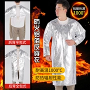 Lớp phủ ngược chống cháy lá nhôm chịu nhiệt độ cao, quần áo bảo hộ chống cháy cách nhiệt, chống bức xạ nhiệt Tạp dề chống cháy và chống bỏng 1000 độ