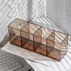 Light Luxury and High-End Pen Holder, Transparent Office Desktop Storage Box, Simple ins Student Stationery Box, 2026 New Model
