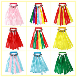 Hand Bells Props for Children's Dance, Gym Class, Ribbons, Kindergarten Sports Day Opening Ceremony, Exercise, Colorful Sand Shakers