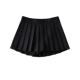2023 autumn TB ultra-short pleated skirt short front and long back anti-exposure high waist slimming A-line half-body short skirt for women
