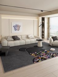 Trendy Brand Carpet, Violent Bear Sofa, Coffee Table, Light Luxury, High-End, Maintenance-Free, Room Home Use, Living Room Carpet, Bedroom Mat