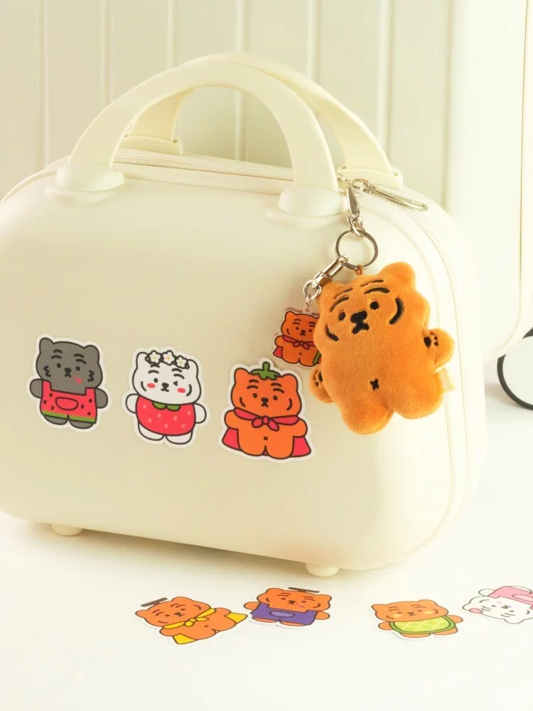 韩国muziktiger水果老虎无痕贴纸手账卡册电脑手机行李箱装饰贴画