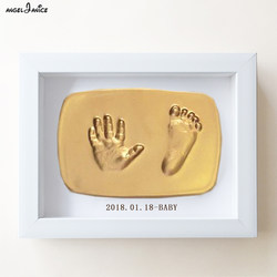 Baby Hand and Foot Print Clay, Hair and Hand/Foot Print Keepsake, Newborn Photo Frame, Full Month and Hundred Days Gift