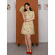 Summer big size new Chinese style dress 2025 summer new cute printed villain improved cheongsam