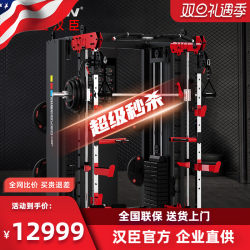 Hanchen Gantry Comprehensive Trainer Smith Machine Bench Press Squat Barbell Rack Commercial Fitness Equipment G30817