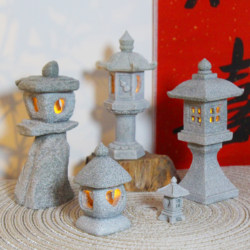 Small Stone Lamp Landscape Ornament Micro Landscape Lamp Miniature Scene Model Japanese Style Decoration Mini Ornament Creative