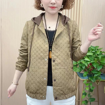 Short jacket female autumn new middle -aged female jacket top
