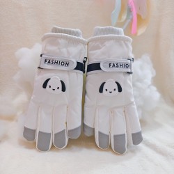 Winter ski gloves for women, warm plus velvet, touch screen cycling, windproof, anti-slip, outdoor cycling, cold-proof and water-repellent