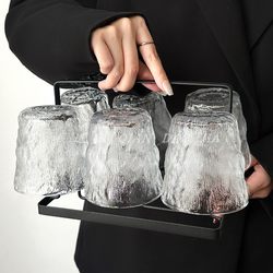 Glacier Glass Cup for Home Use in the Living Room, High-End Family Cup Set, Juice Cup, Tea Cup, Red Wine Cup
