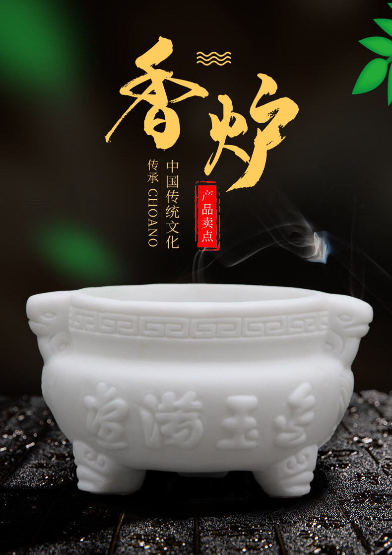 石雕香炉供佛香炉汉白玉香炉户外墓地供桌工艺品龙头香炉