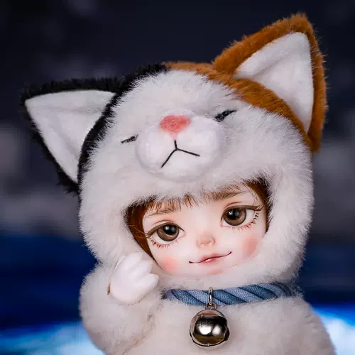 Withdoll Big Head Calico Cat Pooky8分限定指环果汁已关仓-Taobao