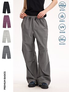 
UNF spring and summer new American casual paratrooper overalls men's lace-up pleated sports quick-drying straight outdoor trousers