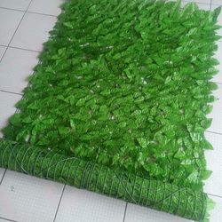 Simulated Green Leaf Fence Net Plant Leaves Decorative Fence Balcony Sunshade Ceiling Courtyard Partition Fence Net