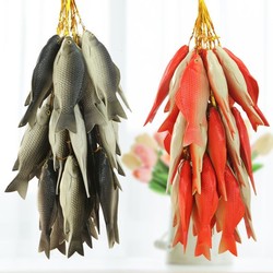 Simulated Crucian Carp Model Plastic Fake Fish Skewered Vegetables and Fruits Food Toy Farmhouse Decoration Pendant Photography Props