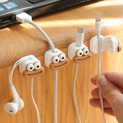 Magnetic cable organizer desktop car data cable storage and organization mobile phone charging cable clip fixed artifact buckle plug