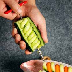 Creative Kitchen Spiralizer, Spiral Cutter, Cucumber Carving Tool, Rotating Knife, Radish Carving Platter Tool
