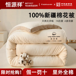 Hengyuanxiang Caishang Group Pure Cotton Quilt Xinjiang Cotton Quilt Autumn and Winter Quilt Thickened for Warmth Winter Quilt Core