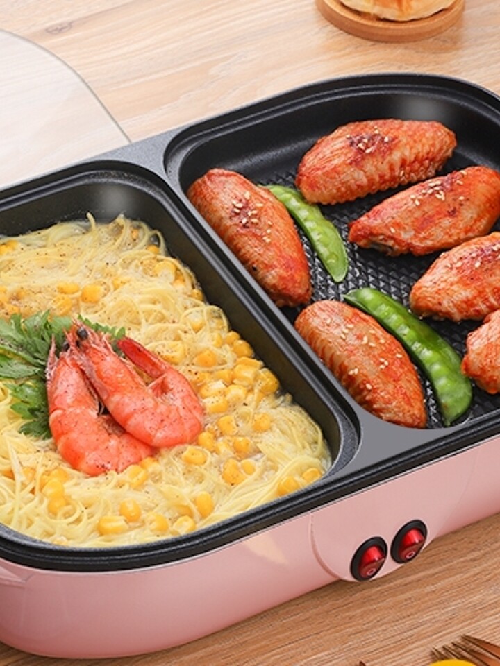 胤帆迷你火锅电烧烤一体锅多功能烤肉机