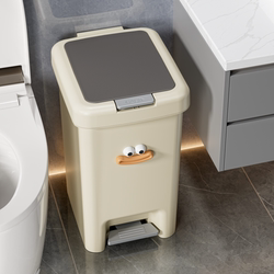 Trash Can for Home Use, 2025 New Model, Large Size, Foot Pedal, with Lid, for Bathroom, Kitchen, No Need to Bend Over, High Aesthetic Value, for Living Room