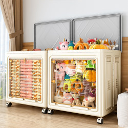 Toy Storage Box, Large Capacity, Extra-Large, Foldable, Flip-Top, Suitable for Household Use, for Storing Clothes, Quilts, and Garments