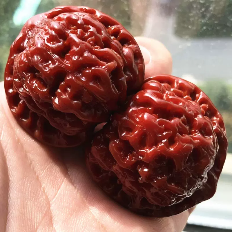 机刷包浆玉化文玩核桃官帽核桃老核桃手把件把玩核桃46mm左右