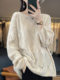 New Korean style fashion one-length neck hollow long-sleeved wool sweater women pullover sweater