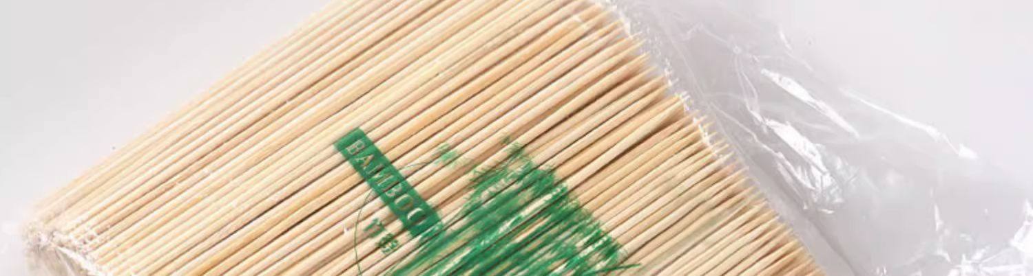 Navaris Spiedini Legno di bambù - Set x100 Bastoncini 40 cm x 4mm
