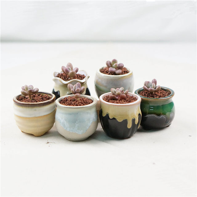 Popular meaty thumb basin breathable ceramic flower pot coarse pottery pot home furnishings zakka crafts