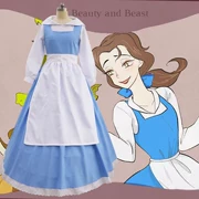 Người Đẹp Và Quái Vật Belle Người Giúp Việc Trang Phục Cos Trang Phục Áo Xanh Bộ Cosplay Váy Công Chúa Trình Diễn Trang Phục