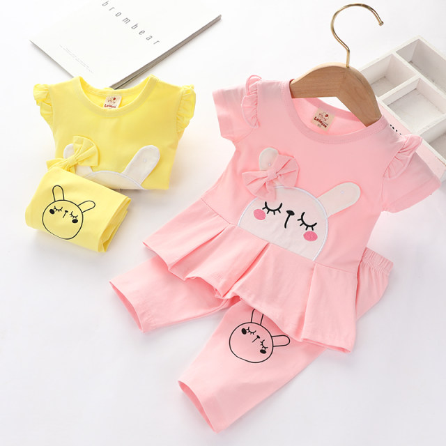 Children's clothing baby summer suit 2024 new Korean version thin pure ...