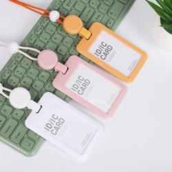 Badge Holder with Retractable Lanyard, Hard-Shell Id Card Holder for Campus Cards and Meal Cards