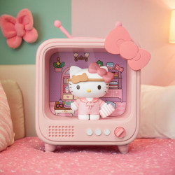 Kuromi Night Light with Warm Soft Light, Cinnamoroll Tv Atmosphere Lamp, Hello Kitty Desktop Ornament, Creative Gift