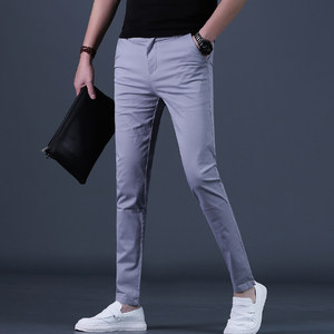
Summer Casual Pants Men's Trendy Slim Small Feet Elastic Premium Men's Long Pants Thin Youth Pants 2026