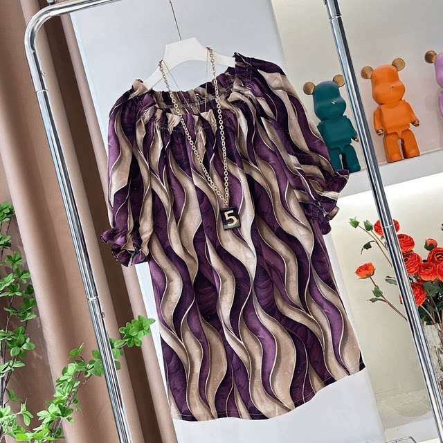 Ethnic style fashionable and versatile floral tops in summer loose and slim one-length temperament casual floral print short sleeves
