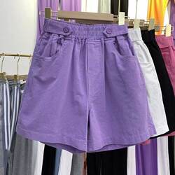 Pure Cotton Women's Summer Thin Sports Shorts, Loose Fit, A-Line, Slimming, Versatile, Wide-Leg Casual Pants