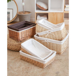 Rattan Storage Basket Desktop Storage Basket Woven Fabric Miscellaneous Items Snack Storage Box Storage Frame Bamboo Basket Bamboo Woven Basket