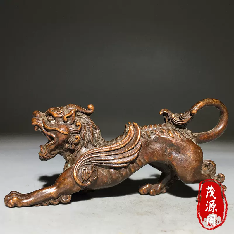 CW504 時代物 古銅製 青銅鈴 高6.6cm 重222g 木箱附・青銅鈴鐺・