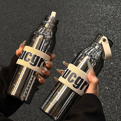 Muhank Student High Borosilicate Glass Cup, Large Capacity Cup for Men, Simple and Stylish Cup for Women, Double Drinking Straw Water Cup