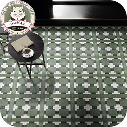 Retro Green Floral Tiles with Imitation Marble Pattern 200*200 Kitchen Bathroom Balcony Wall Tiles and Floor Tiles