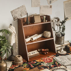 Desktop Storage Rack Coffee Perfume Rack Storage Solid Wood Cup Storage Box Cosmetics Cup Rack Desk Organizer