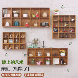 American Country-Style Storage Box, Coffee and Clothing Store, Living Room, Creative Wall Hanging, Wall Decorations, Hanging Ornaments, Storage Rack