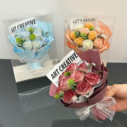 Mini Bouquet Meeting Roses Sunflowers Finished Gift Pocket Eternal Flower Artificial Flower Dried Flower Hand Bouquet