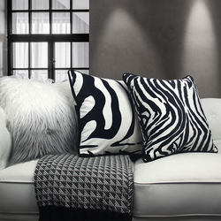 Black and White Zebra Pattern Pillowcase Modern Nordic Style Living Room Sofa Cushion Car Chair Bedside Lumbar Pillow Backrest